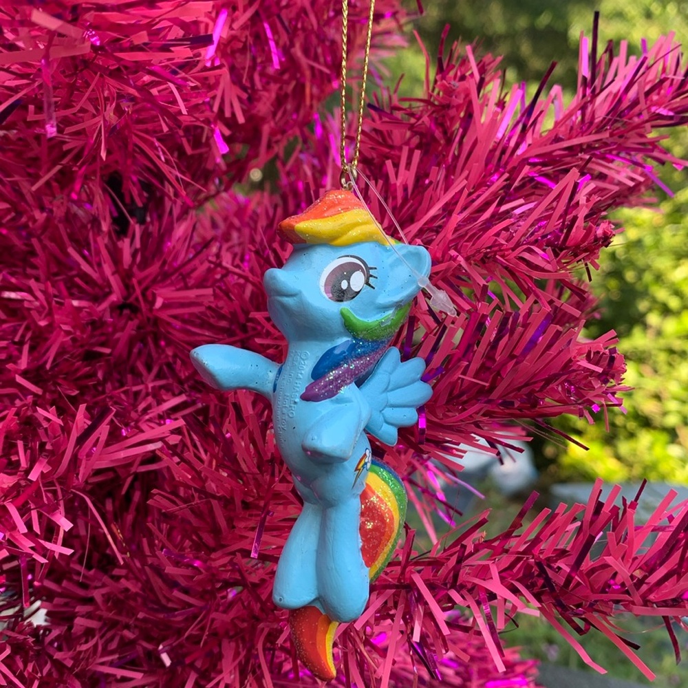 Rainbow My Pretty Pony Christmas Ornament